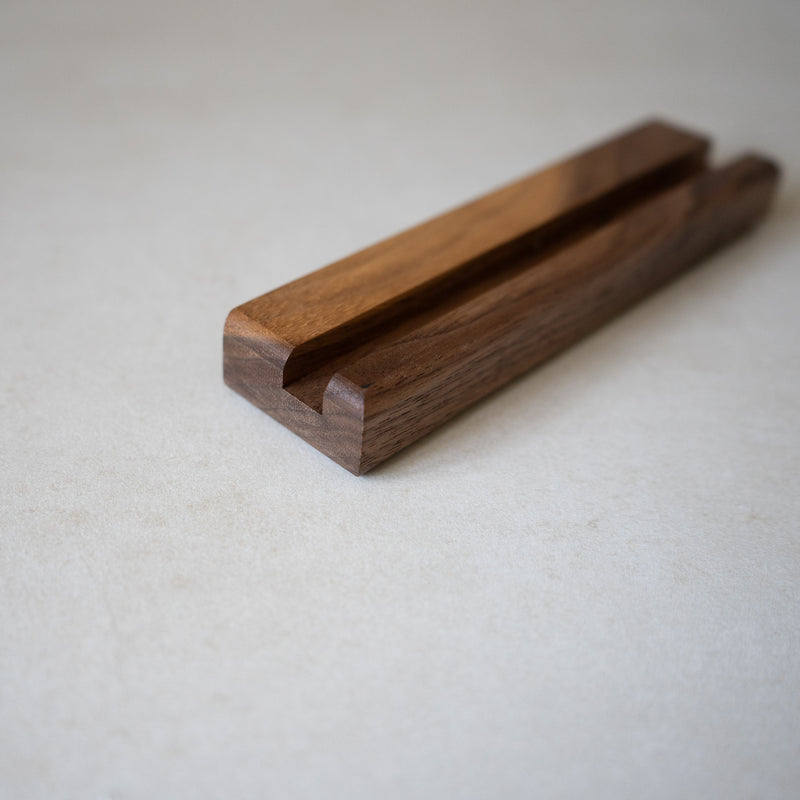 Walnut Two-Tone Record Ledge