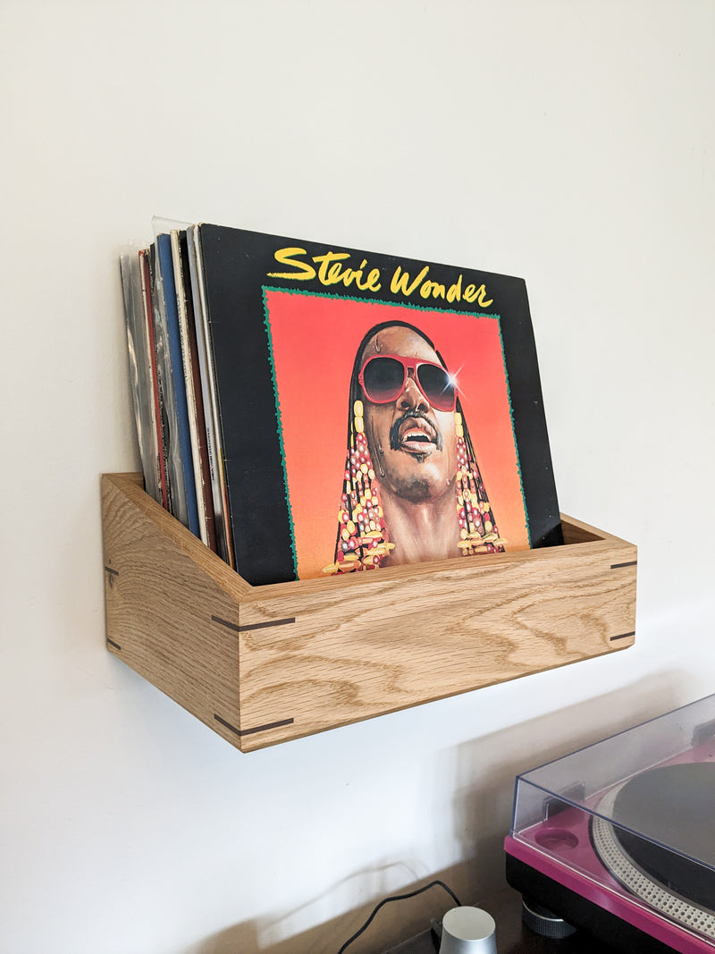 Oak Record Storage Box