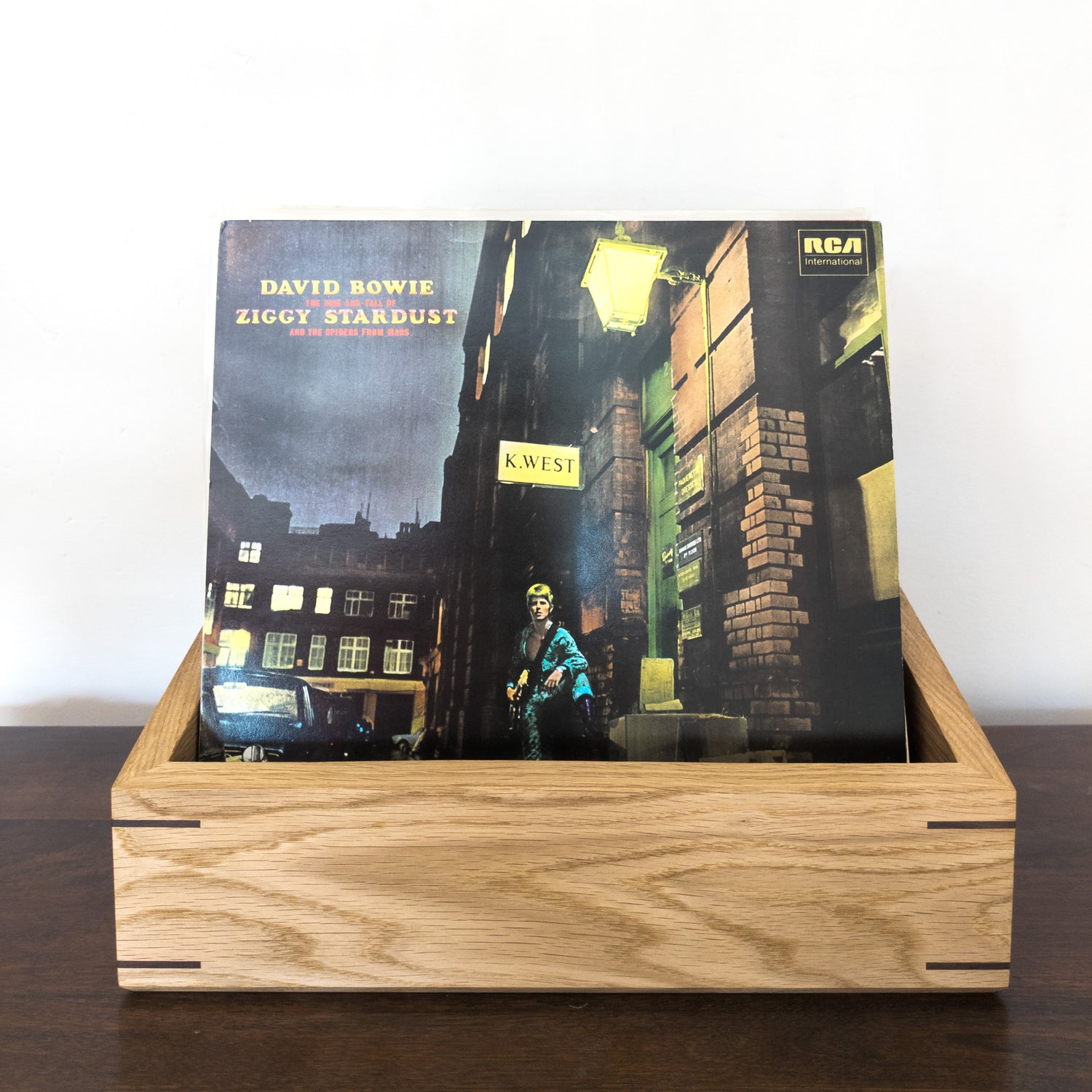 Oak Record Storage Box