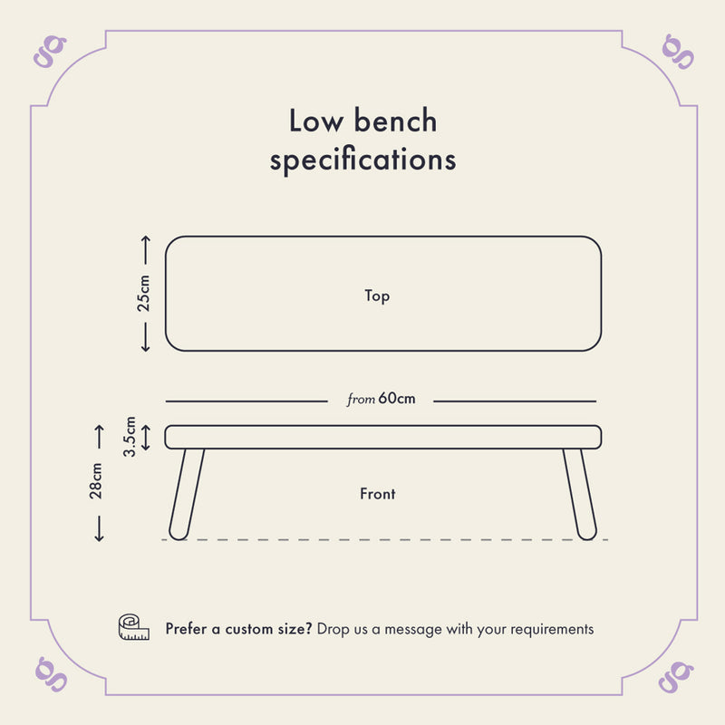 Low Rustic Bench