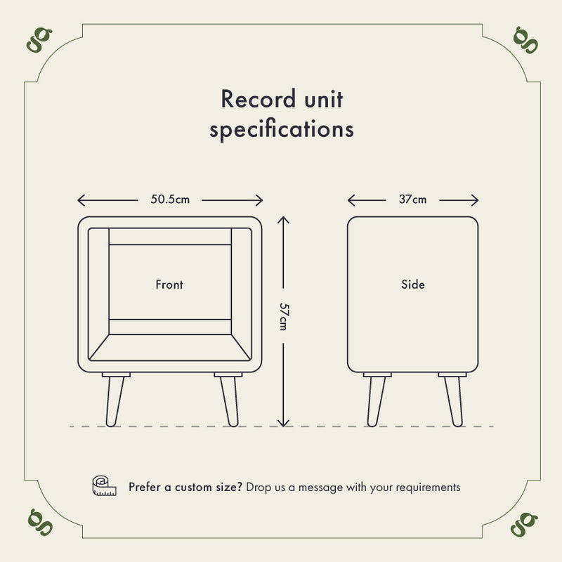 Small 'Oscar' Mid Century Modern Record Unit