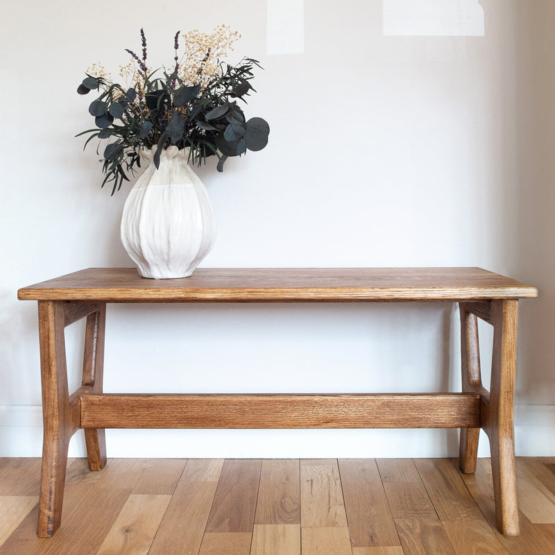 Mid Century Modern Oak Bench