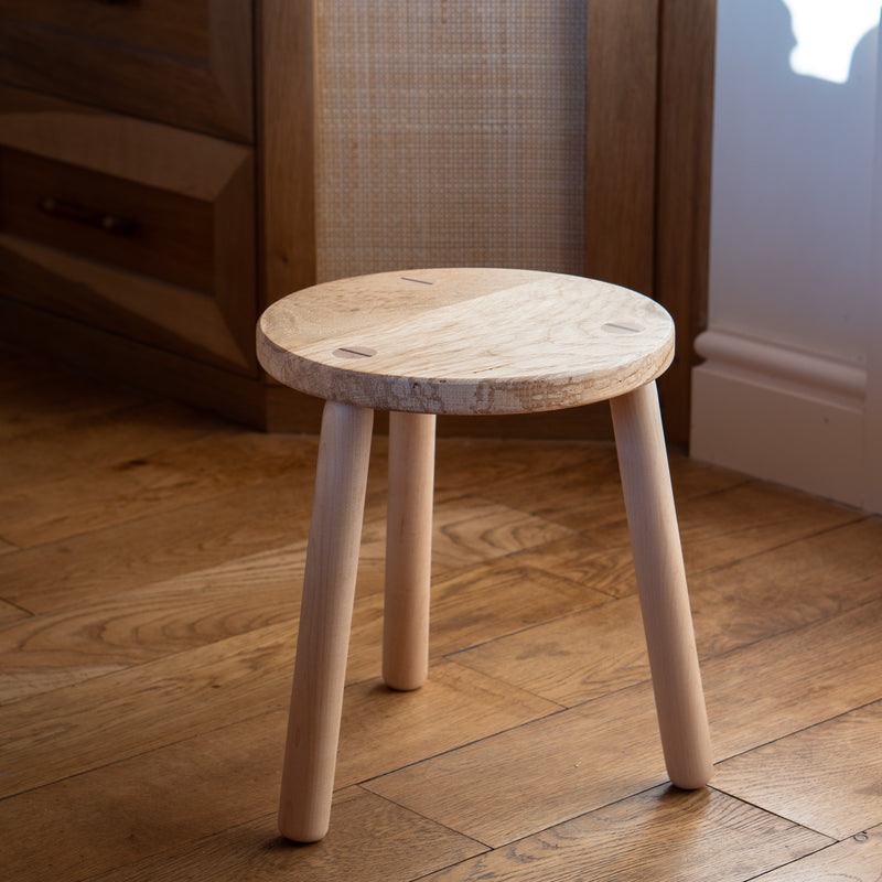 Set of Round Oak Stools [One-off]