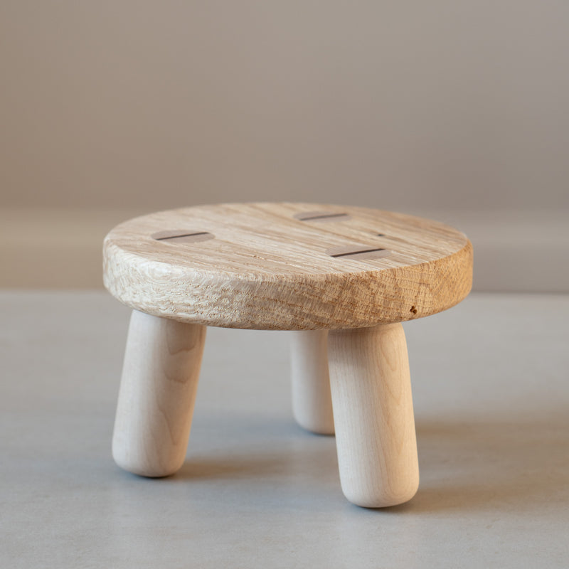Set of Round Oak Stools [One-off]