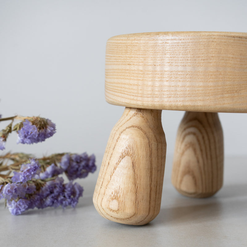 Chunky Round Ash Stool [One-Off]