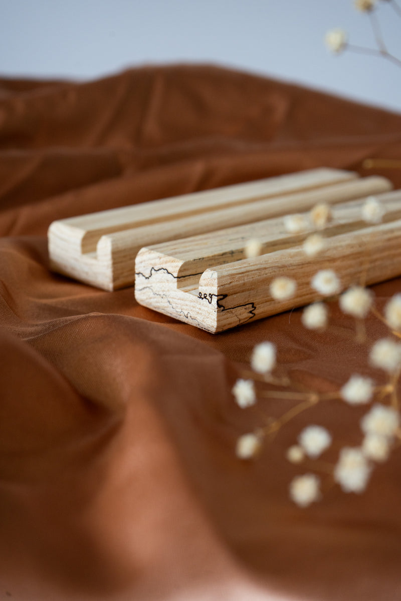 Spalted Ash Record Ledges x2 [One-Off]