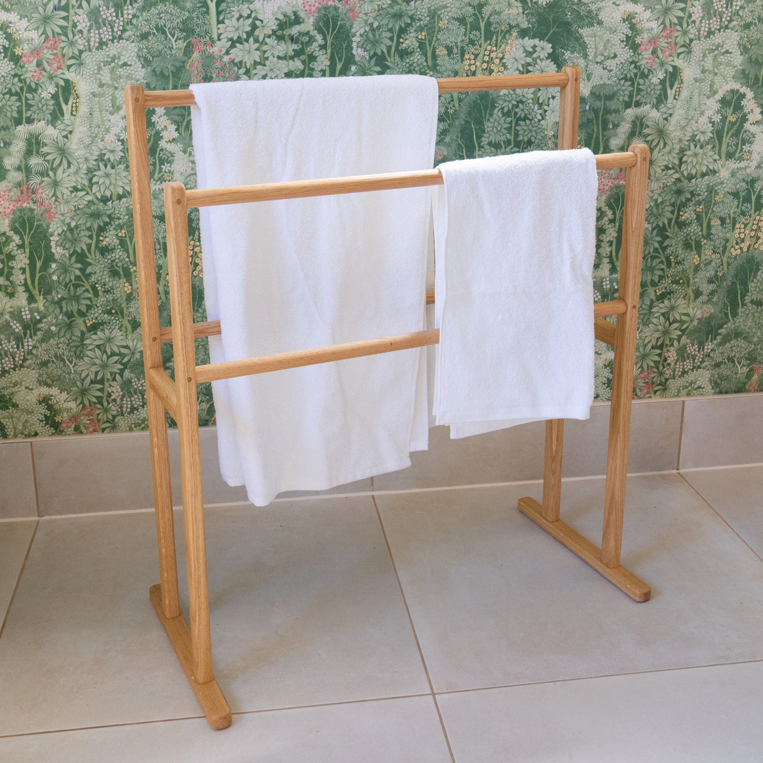 Freestanding Oak Towel Rack [One-Off]