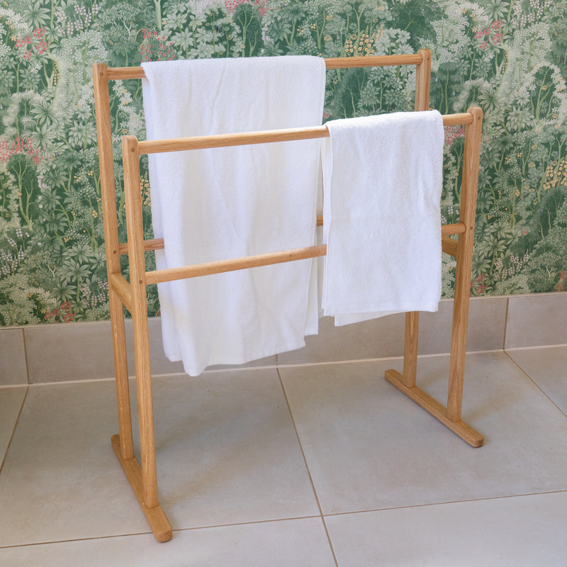 Freestanding Oak Towel Rack [One-Off]